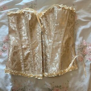 Elegant Coquette Gorgeous Trending Cream Corset